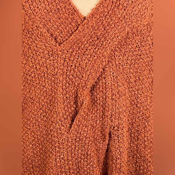 Free People Coco V-Neck Sweater in Terracotta‎ Small - Picture 7 of 11